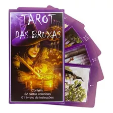 Kit Com 12 Baralhos Tarot Das Bruxas Roxo 22 Cartas