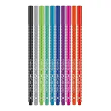 Caneta Fine Pen Pop Faber Castell Ponta Fina 0.4mm 10 Cores