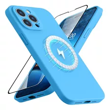Funda Protectora Para iPhone 14 Pro Color Azul Vooii