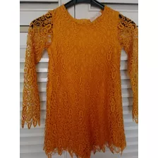 Vestido Zara Broderie Mono Nena Talle 8 Manga Larga Forrado