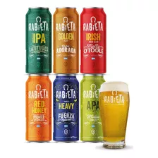 Box Degustación Cerveza Rabieta X12 Latas Mas Vaso