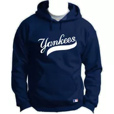 Sudadera Yankees Mlb Beisbol Marino/blanco