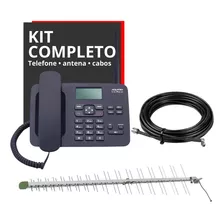 Kit Telefone De Mesa Rural Dual Chip Quadriband Ca-42s Full