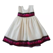 Vestido Para Niña De Manta Y Tela Artesanal