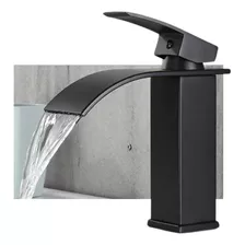 Torneira Preta Banheiro Monocomando Cascata Lavatório Lavabo