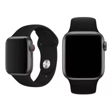 Pulseira Para Apple Watch Serie 8 + Película 3d 41mm 45mm Cor Preto Largura 41 Mm