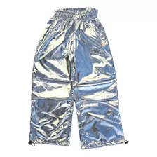 Pantalón Urbano Babucha Parachute Metalizado Nena 