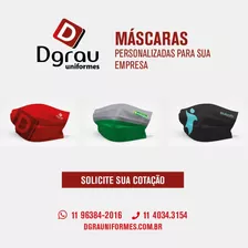 Máscara Personalizada Com O Logo Da Sua Empresa. 50 Und 