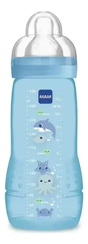 Mamadeira Easy Active Bico 4m+ Azul 330ml - Mam
