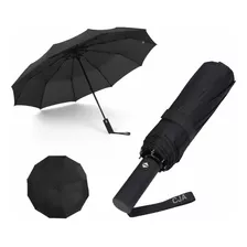 Guarda Chuva Automático Anti-vento Reforçado - Sombrinha Sol Cor Preto Desenho Do Tecido Liso