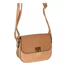 Bolsa Feminina Couro Sintético Pequena Moda Atual Lindo Cor Rosa