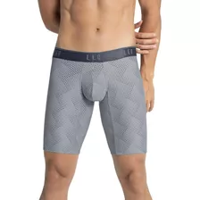 Ropa Interior Masculina Boxer Largo 033349 Gris Estampado