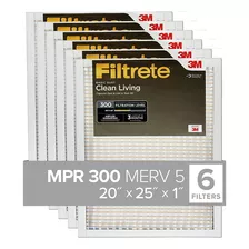 Filtrete Clean Living - Filtro Básico Antipolvo, Bd03-6pk-2e