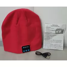 Gorro Audifonos Bluetooth Manos Libres Musica Llamada Rojo