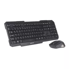 Kit Teclado + Mouse Sem Fio K-w10bk C3tech Mouse Preto Teclado Preto