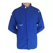 Camisa Nr-10 Azul Antichamas Eletricista Sem Faixas
