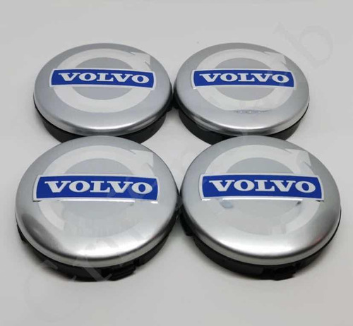 Centros De Llantas 64 Mm Insignia Volvo Gris Foto 3