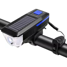 Luz Para Bicicleta Con Timbre Electrónico Recargable Solar