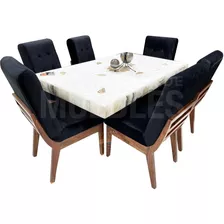 Comedor Moderno De 6 Sillas Base Y Cubierta Onix