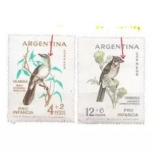 Argentina 663/4 Gj 1243/4 Variedad Catalogada Color 