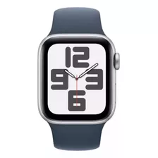 Apple Watch Se Gps + Cellular (2da Gen) Caixa Prateada De Alumínio 44 Mm Pulseira Esportiva Azul-tempestade M/g