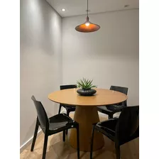 Mesa De Jantar Cone 90cm Em Madeira 