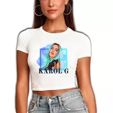 Playera De Karol G Elegante Crop Top