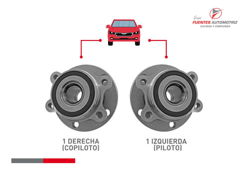 Kit 2 Mazas Balero Delanteras Para Vw Beetle 2012 A 2019 Abs Foto 2