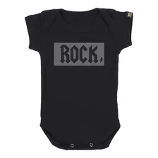 Body Bebê De Rock Preto