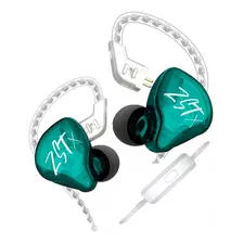 Audífonos In-ear Gamer Kz Zst X Con Micrófono Color Verde Cyan