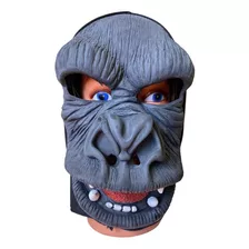 Fantasia Máscara Macaco Gorila De Látex Com Capuz