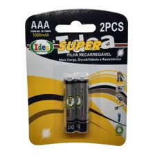 Pilha Super Recarregável Aaa 2pcs Mais Carga E Durabilidade 