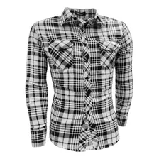 Camisa Camisete Xadrez Flanela Flanelado Slim