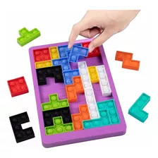Rompe Cabeza De Tetris Pop-its 26 Piezas Color Violeta