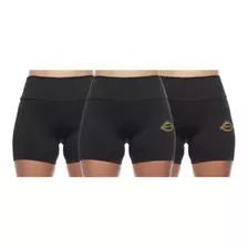 Kit 3 Short Gordinhas Suplex Cintura Alta Caminhada Corrida