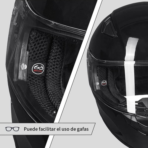 Casco Abatibles Motocicleta Niebla Espejo Certificado Doble Foto 5