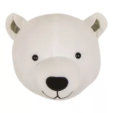 Pelúcia Urso Polar Cabeça Decorativa Para Quarto De Bebê