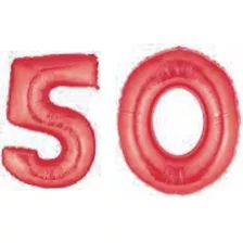 Globos Grabo Giant 50th Red Number