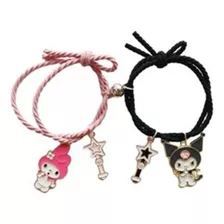 Pulseras De Amistad Sanrio Kuromi & My Melody 2un 