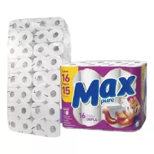 Papel Higiênico Fd Max Pure 4 Pacotes Com 16 Rolos De 30m