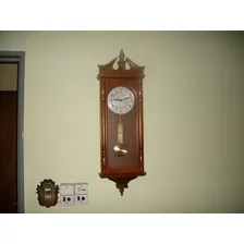 Reloj De Pared Grande Con Pendulo A Pila Exelente Decoracion