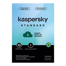 Kaspersky Antivirus Standard 10 Dispositivos Por 1 Año