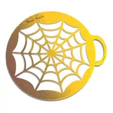 Halloween Stencil Tela Araña Cafe Reposteria Decoración 8cm