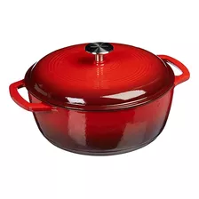 Amazon Basics Enameled Cast Iron Covered Dutch Oven, 6-quar.