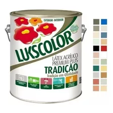 Tinta Latex Verde Agua Premium Plus Lukscolor 3.6 L