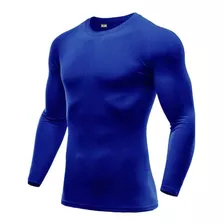 Camisa Térmica Compressão Azul Royal Proteção Uv50+