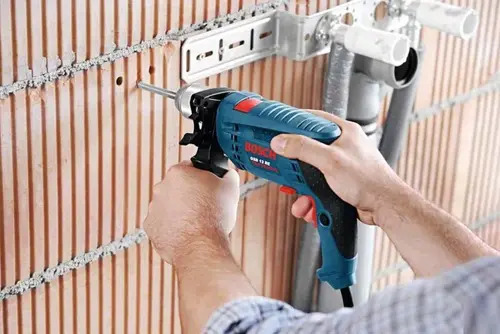 Taladro Percutor Bosch Gsb 13 Re 750w 13mm Maletin Dgm Azul