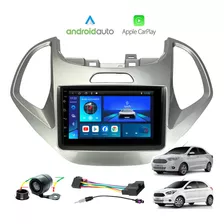 Kit Central Multimidia Android Ford Ka 2014 A 2018 Prata