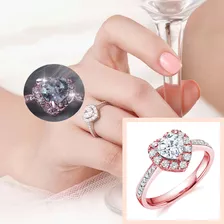 Exquisito Anillo En Forma De Corazón Para Mujer, Boda De Com