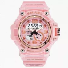 Reloj Smael Digital Mujer Oro Rosa Resina